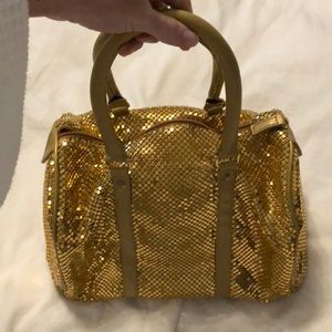 Gold bowling bag